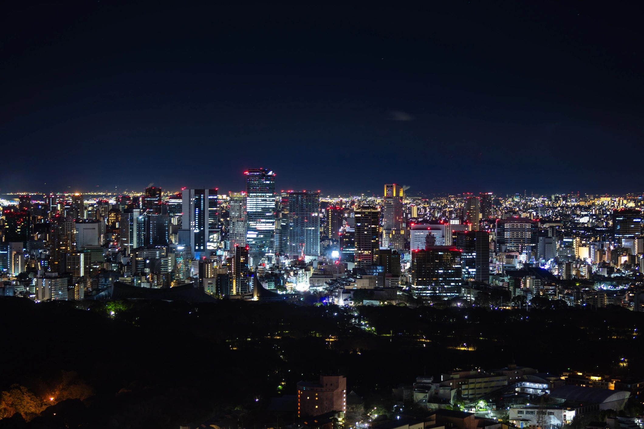 Night cityscape representing lighting and energy performance considerations