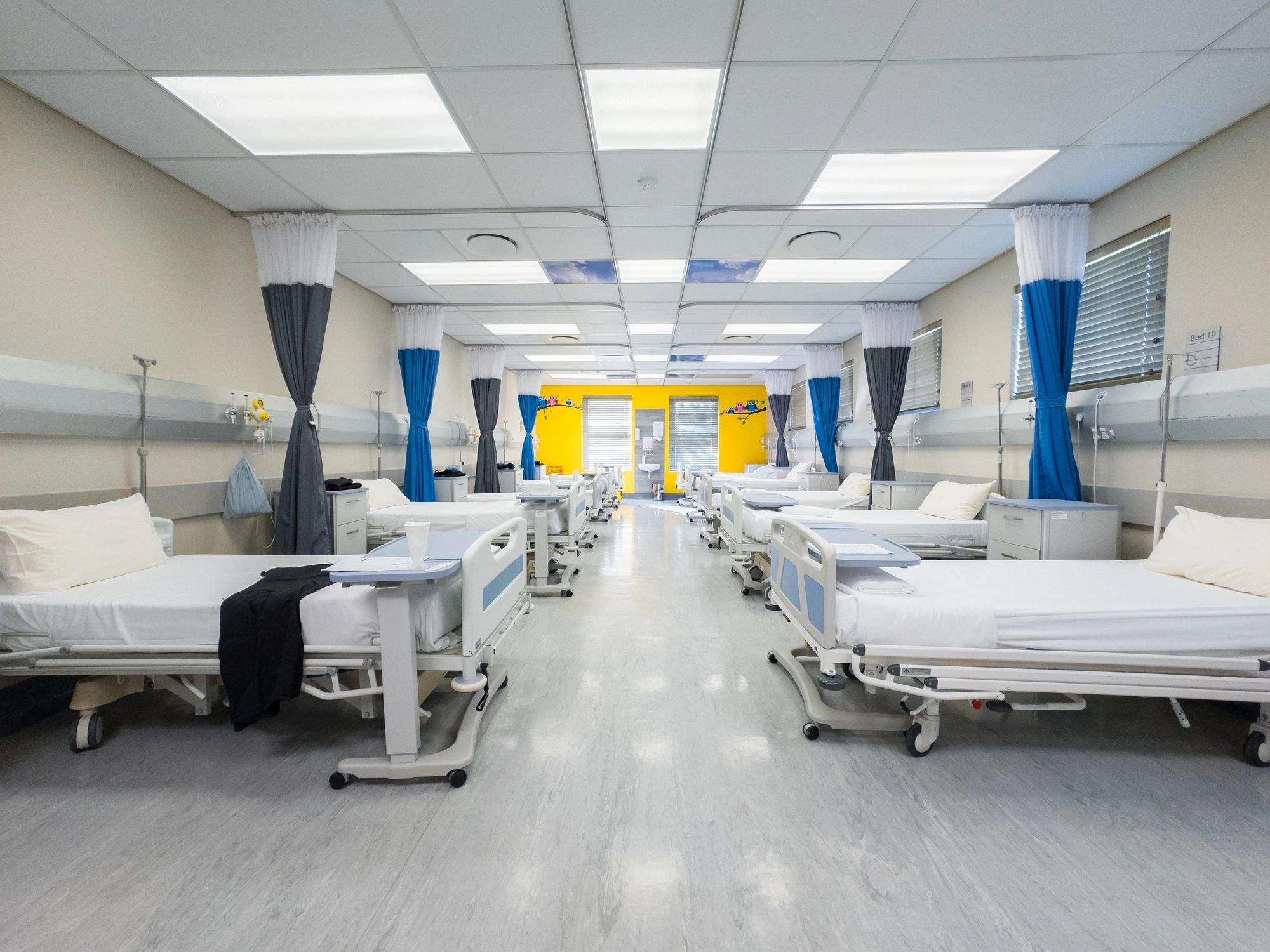 Hospital corridor lighting and patient care environment